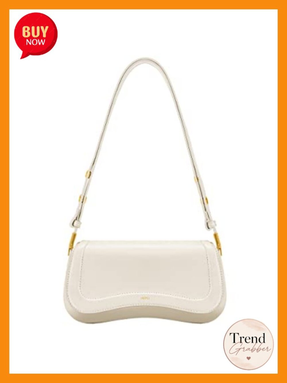 JW PEI Vegan Leather Shoulder Bag Magnetic Snap Adjustable Strap